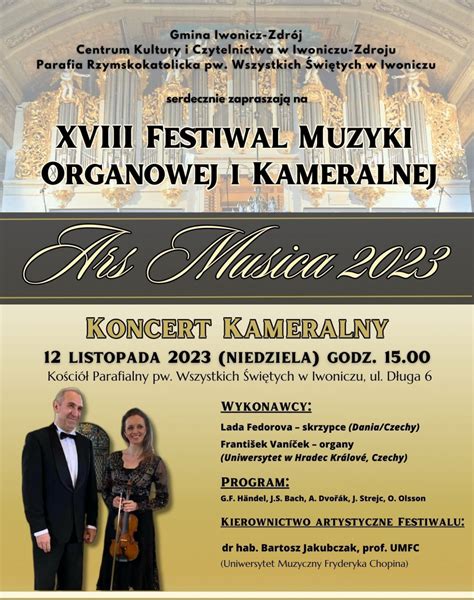 Festiwal Muzyki Organowej I Kameralnej Ars Musica W Iwoniczu