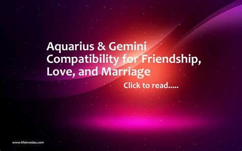 Gemini And Aquarius Compatibility For Friendship Love Marriage