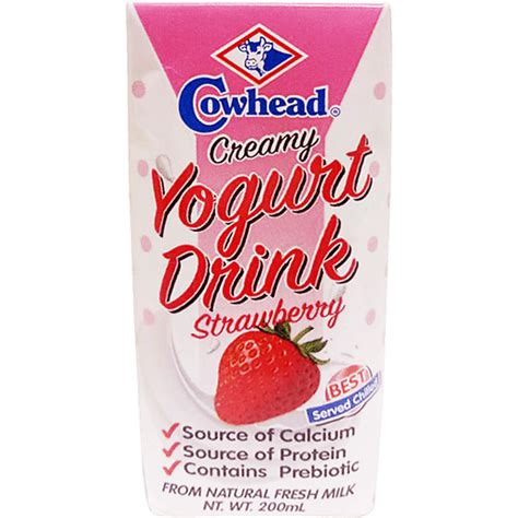 Cowhead Creamy Yogurt Drink Strawberry 200ml Yogurt Walter Mart