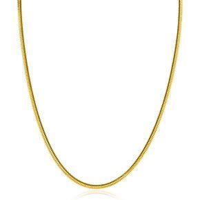 ZINZI Gold Plated Zilveren Platte Slangen Ketting 45cm 3 5mm Breed ZIC2402G