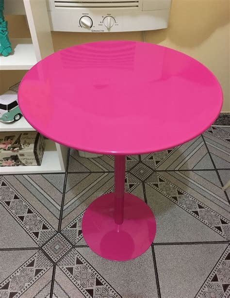 Mesa Rosa De Metal Tok Stok Mesa Tok Stok Usado 26249195 Enjoei