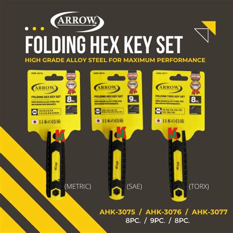 Arrow Allen Key Set Hex Folding Type Metricsaetorx Ahk 3075ahk