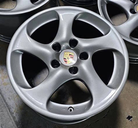 New Gunmetal Oem Porsche Turbo Twist Hollow Spoke