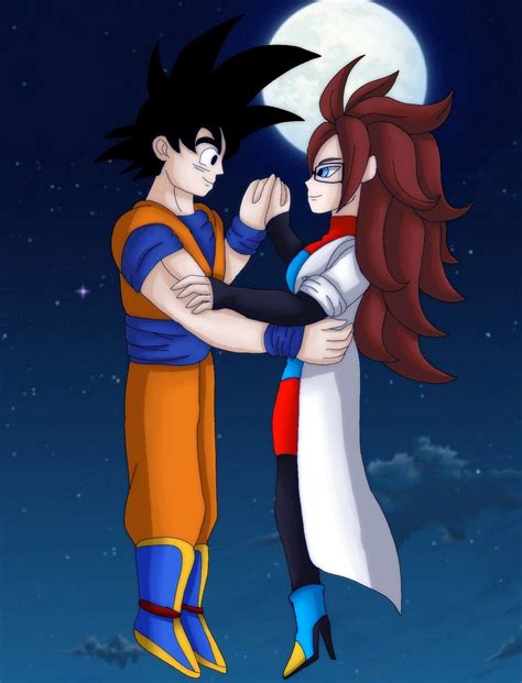 Goku And Androide 21 Familia De Goku Akira Goku