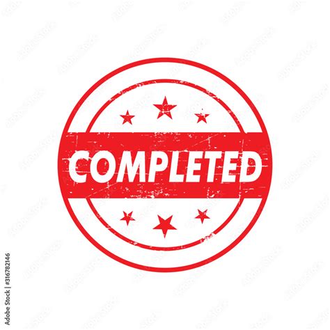 completed completed  stamp completed stamp stock vector adobe