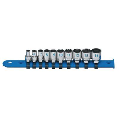 1 4 DRIVE 10 PIECE METRIC 6 POINT CHROME SOCKET SET SAM106TB Matco Tools