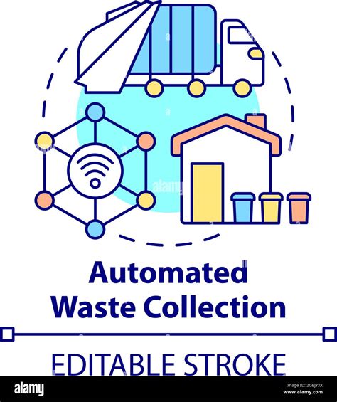 Automated Waste Collection Concept Icon Stock Vector Image And Art Alamy