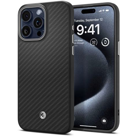 Etui Do Iphone Pro Max Spigen Enzo Aramid Karbon Magnetyczne Case