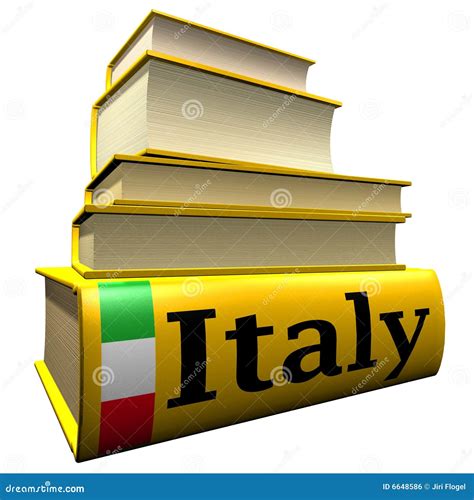 Guidebooks And Dictionaries Of Italy Stock Illustration Illustration