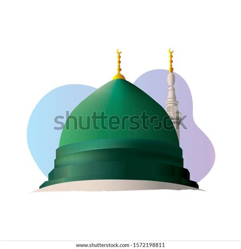 Madinamasjid Nabawi Vector Draw Madina Tun Stock Vector Royalty Free 1572198811 Shutterstock