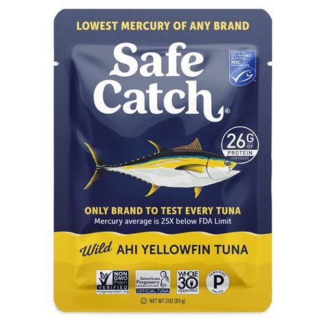 Amazon Safe Catch Wild Ahi Yellowfin Tuna Fish Pouches Wild