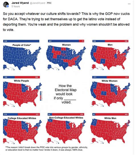 2 Maps Usa Very Important Voting Trends By Sex And Race Proof That