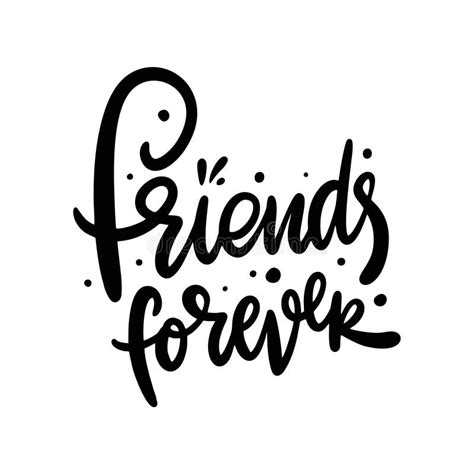 Best Friends Forever Love Quote Logo Greeting Card Poster Design Stock