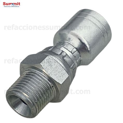 Conector Recto Rosca Npt Macho Swivel Manguera R Y R