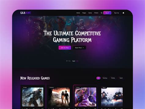 Gaming Landing Page Design Graphic By Creative T Shirt Art Creative