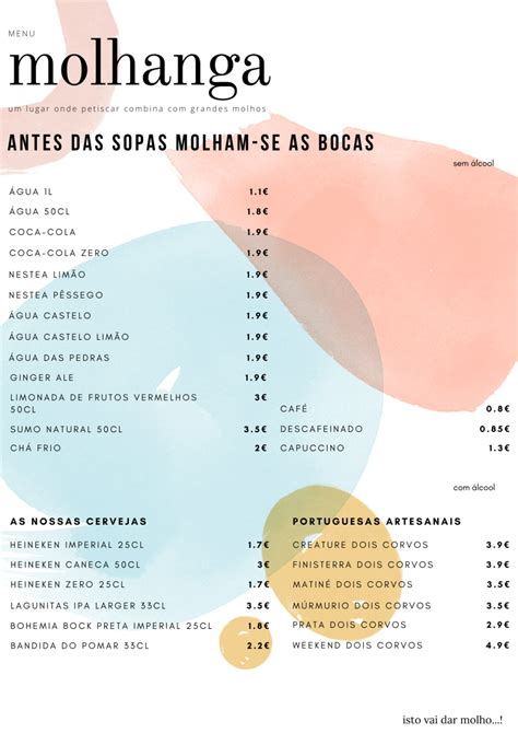 Menu 2024 Molhanga Em Oeiras TheFork