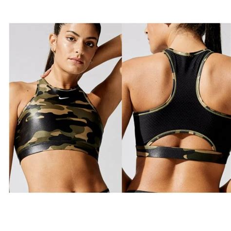 Nike Intimates And Sleepwear Nike Womens Drifit Highneck Camo Sports Bra Poshmark