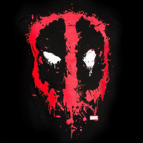 Deadpool T Shirt Happy Face Noir Elbenwald