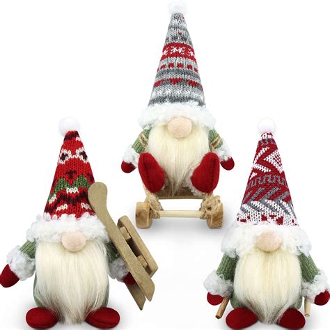 Pc Gnome Lumineux Lutin Farceur En Peluche Mini Elfe Su Dois Faits