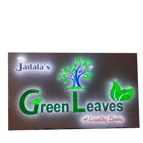 Rectangle Mm Acrylic Led Sign Board For Promotional At Rs Sq Ft