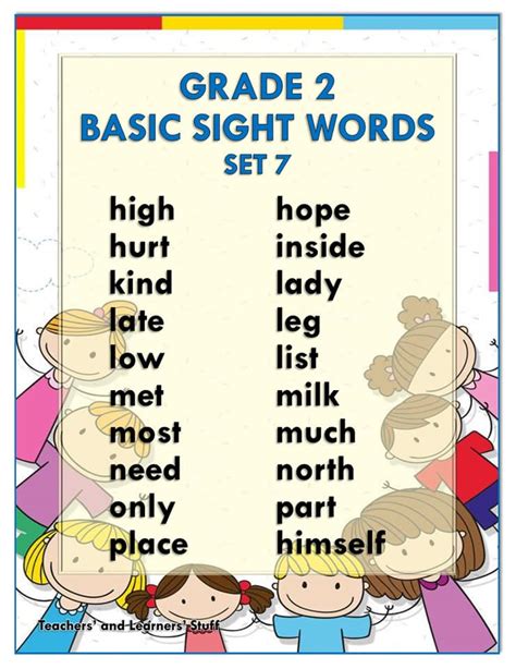 Basic Sight Words For Grade 3 Pdf