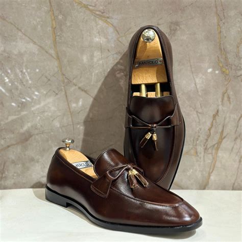 Brown Shaded Tassel Loafers Marcilo