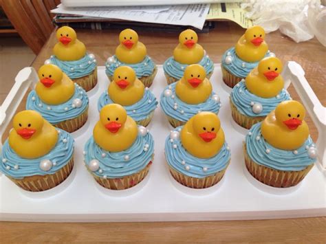 Rubber Ducky Cupcakes Baby Shower Dessert Table Rubber Duck Birthday