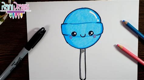 C Mo Dibujar Una Paleta De Caramelo Kawaii Paso A Paso Easy Cute