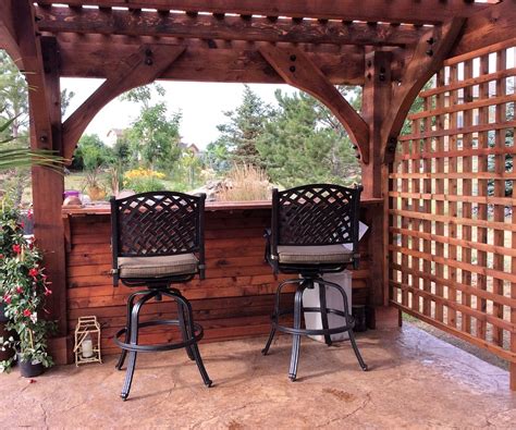 Pergola with Bar and Slatted Wall - Big Timbers