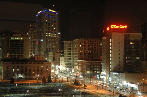 Downtown Salt Lake City Utah At Night Photography By David E Nelson