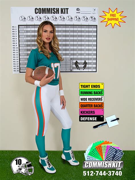 Fantasy Football Draft Board Kit Teams Commish Kit