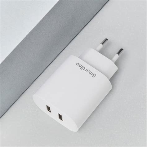 Smartline Laddare Med Dubbla Usb Portar A Vit Gaminghuset Se