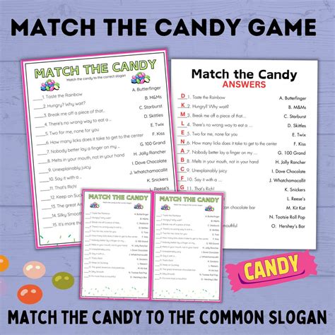 Match the Candy Game for Kids Kids Games Kids Activities Classroom ...