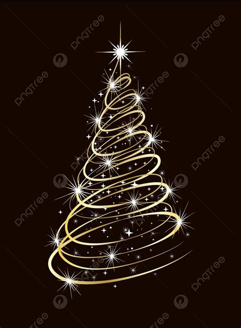 Bright Gold Christmas Tree Lights Star Tree Vector, Lights, Star, Tree ...