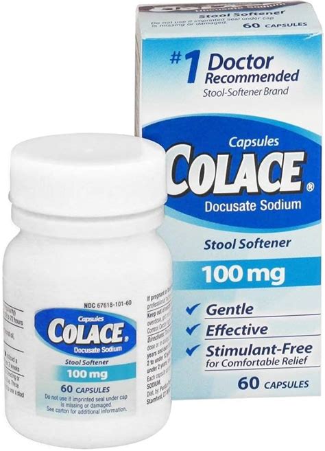 Colace Colace Docusate Sodium Stool Softener Laxative