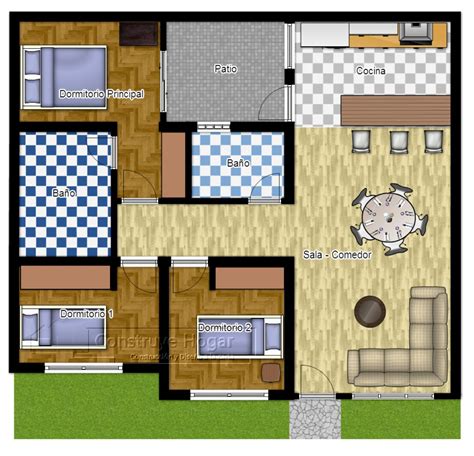 Denah Rumah Ukuran 9x8 Desain Rumah Modern