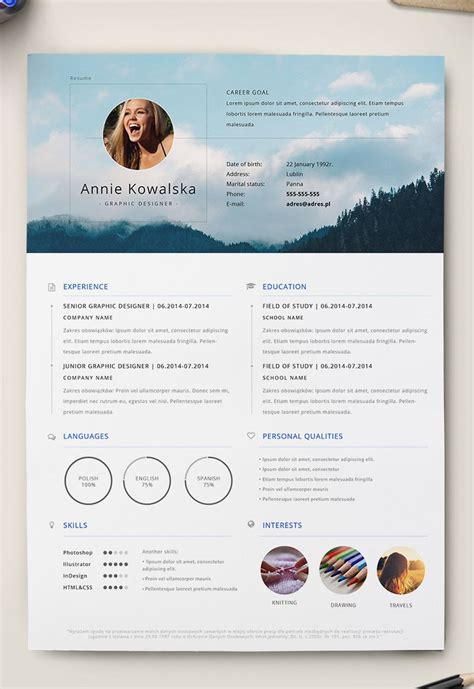 Adobe Illustrator Resume Template