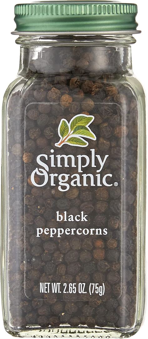 Simply Organic Black Peppercorns 2 65 Oz Grocery And Gourmet Food