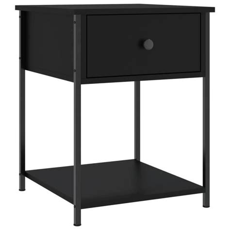 Akozon Tables De Chevet Pcs Noir X X Cm Bois D Ing Nierie