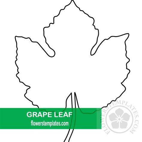 Free Printable Grape Leaf Template Flowers Templates