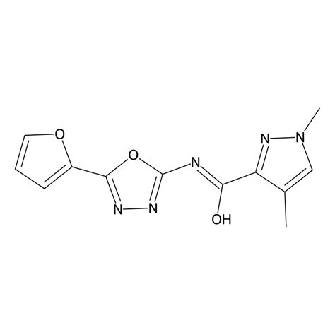 Buy N 5 Furan 2 Yl 1 3 4 Oxadiazol 2 Yl 1 4 Dimethyl 1H Pyrazole 3