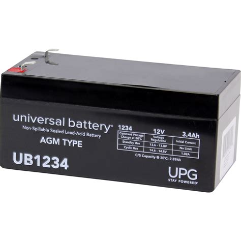 Upg Universal Sealed Lead Acid Battery — Agm Type 12v 8 Amps Model