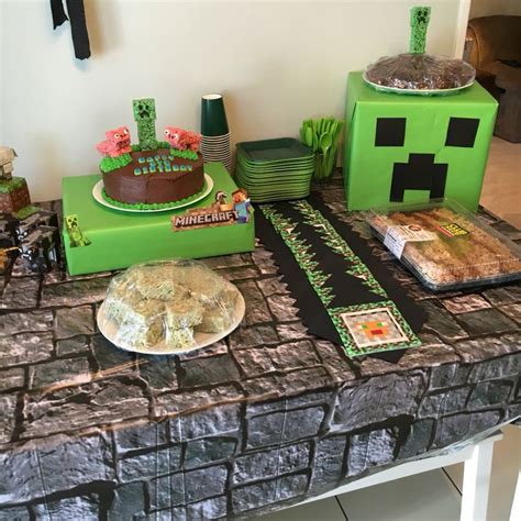 Minecraft Dessert Table Minecraft Party Dessert Table Minecraft