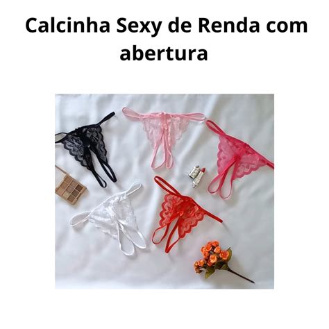 Calcinha Sexy De Renda Abertura Shopee Brasil