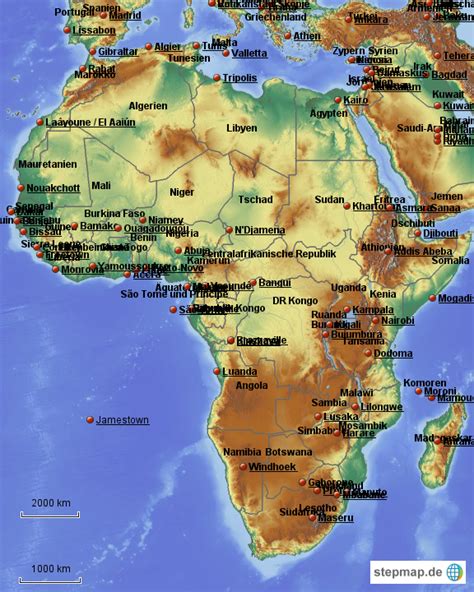 Stepmap Übersicht1 Landkarte Für Afrika