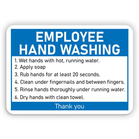 Employee Hand Washing Instructions American Sign Company