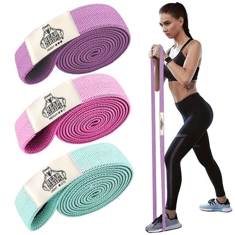 Cloth Resistance Bands Set Of 3 Varying Resistance Levels For Hi