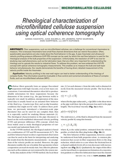 PDF Rheological Characterization Of Microfibrillated Cellulose