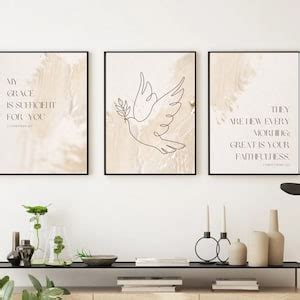 Holy Spirit Dove Bible Verse Wall Art - Etsy