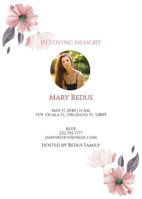 Free Funeral Flower Card Templates And Examples Edit Online And Download